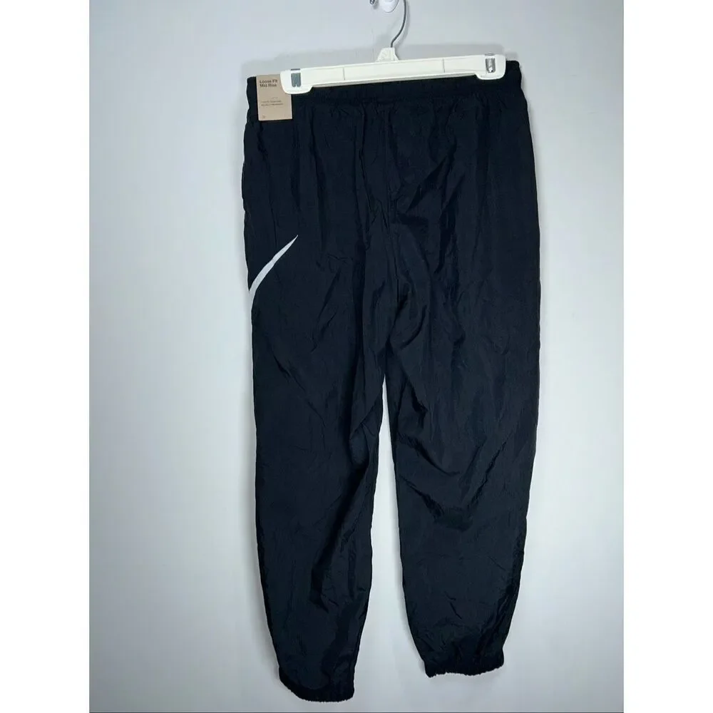 Nike black swishy joggers size medium